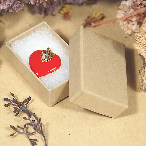 Cotton Filled Jewelry Boxes  Natural Kraft Jewelry Boxes