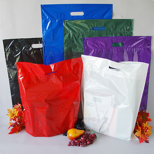 Die Cut Handle Bags | Glossy Die Cut Merchandise Bags Low Density ...