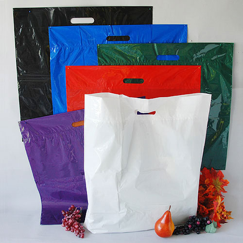 Die Cut Handle Bags | Glossy Die Cut Merchandise Bags Low Density ...