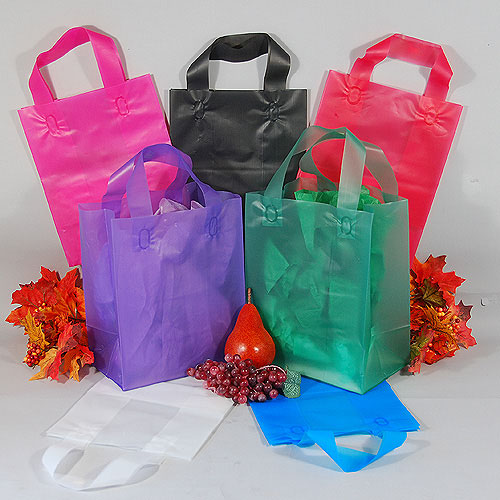 Frosty Shopper Bags- Heavy 4 Mil- Ultra Strong Handles- Bright Colors
