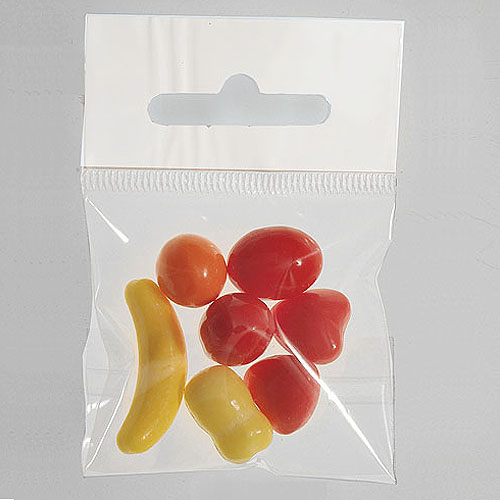 Polypropylene Plastic Header Bags Hang Hole 3.75 x 5.5
